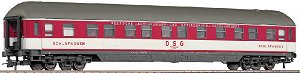 Sleeping car of DSG in Pop Livery (1:100)<br /><a href='images/pictures/Roco/45186.jpg' target='_blank'>Full size image</a>
